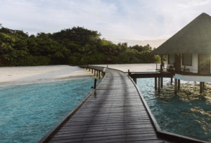 Beach front at the Adaaran Prestige Water Villas